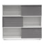 CDT6169-SN Inter-layered White Storage Cabinet - Grey Doors
