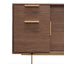 CDT6224-IG 1.45m Walnut Buffet Unit - Brass