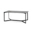 CDT6387-KS 1.9m Grey Glass Dining Table - Black Base