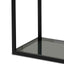 CDT6389-KS 1.2m Grey Glass Shelving Unit - Black Frame