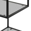 CDT6389-KS 1.2m Grey Glass Shelving Unit - Black Frame