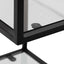 CDT6389-KS 1.2m Grey Glass Shelving Unit - Black Frame