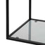 CDT6389-KS 1.2m Grey Glass Shelving Unit - Black Frame