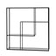 CDT6393-KS Grey Glass Small Shelving Unit - Black Frame