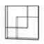 CDT6393-KS Grey Glass Small Shelving Unit - Black Frame