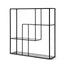 CDT6393-KS Grey Glass Small Shelving Unit - Black Frame