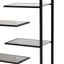 CDT6394-KS 1.8m(H) Black Glass Shelving Unit - Black Frame