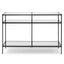 CDT6395-KS 1.2m Grey Glass Console Table - Black Base