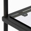 CDT6395-KS 1.2m Grey Glass Console Table - Black Base