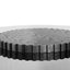 CDT6425-CN 1.2m Grey Glass Round Dining Table - Black