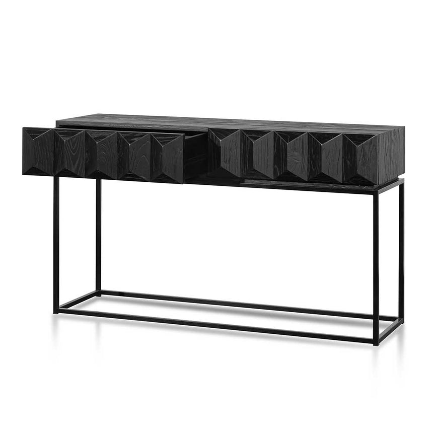 CDT6481-NI 140cm Wooden Console Table - Full Black