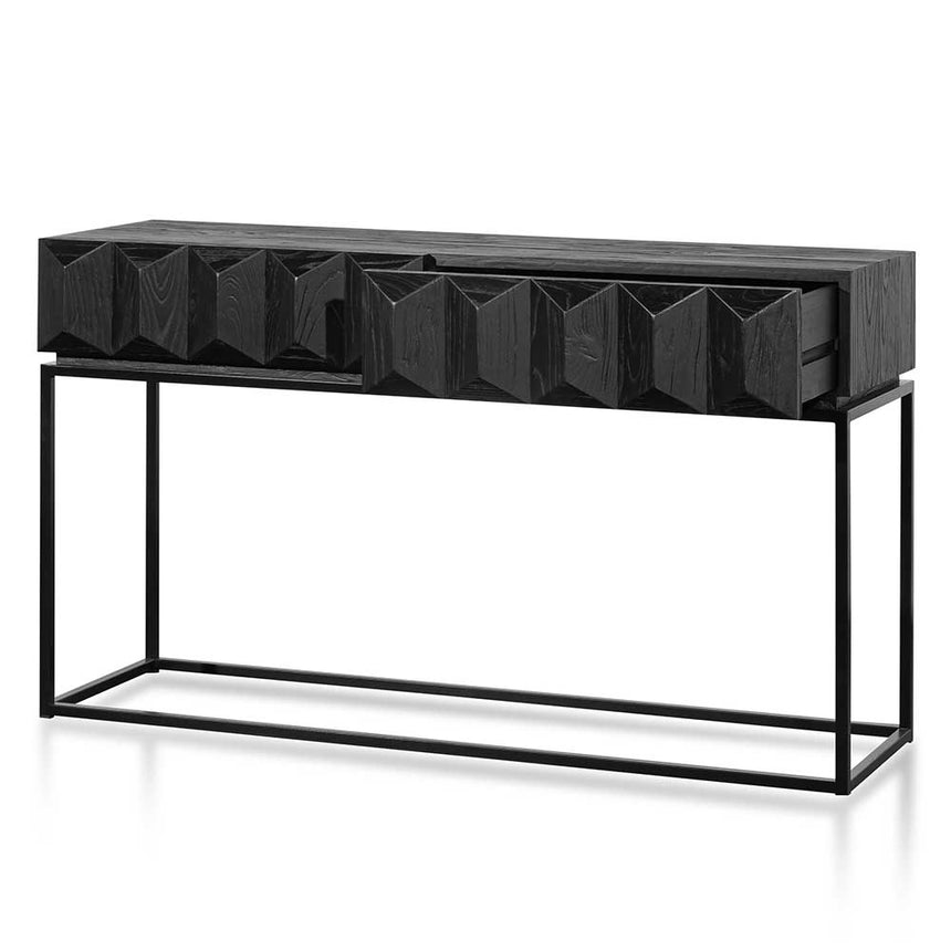 CDT6481-NI 140cm Wooden Console Table - Full Black