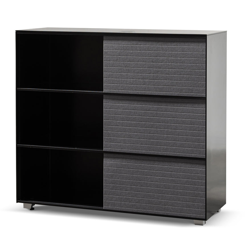 CDT8439-KD 1.18 (H) Wooden Storage Cabinet - Full Black