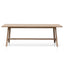 CDT6552-SI 2.2m Wooden Dining Table - Washed Natural