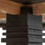 CDT6561 1.6m Round Dining Table - Natural in Black Base