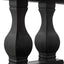 CDT6616 Elm Wood Dining Table 2.4m - Full Black