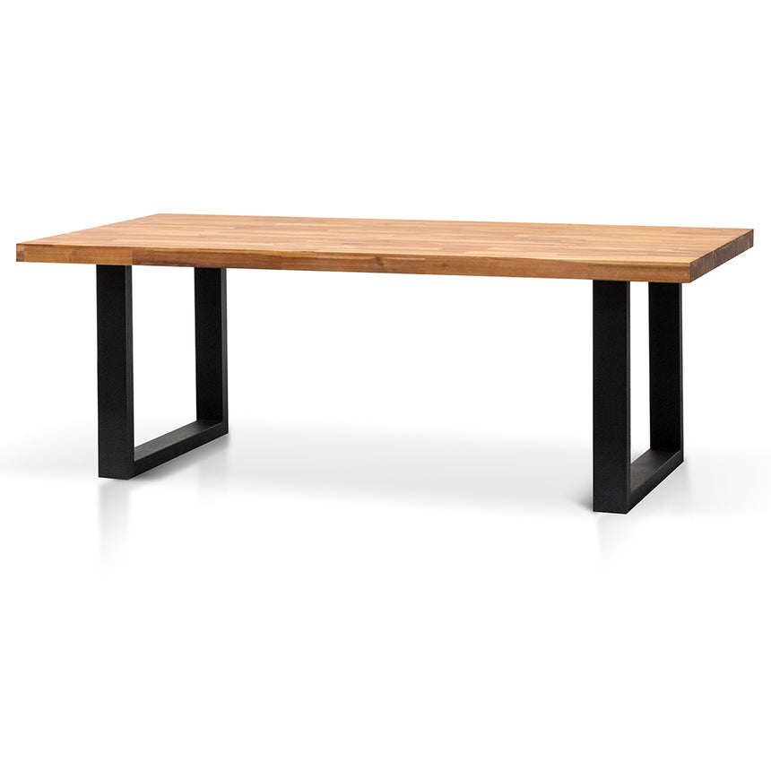 CDT6725-EM 2.1m Dining Table - Natural with Black Leg