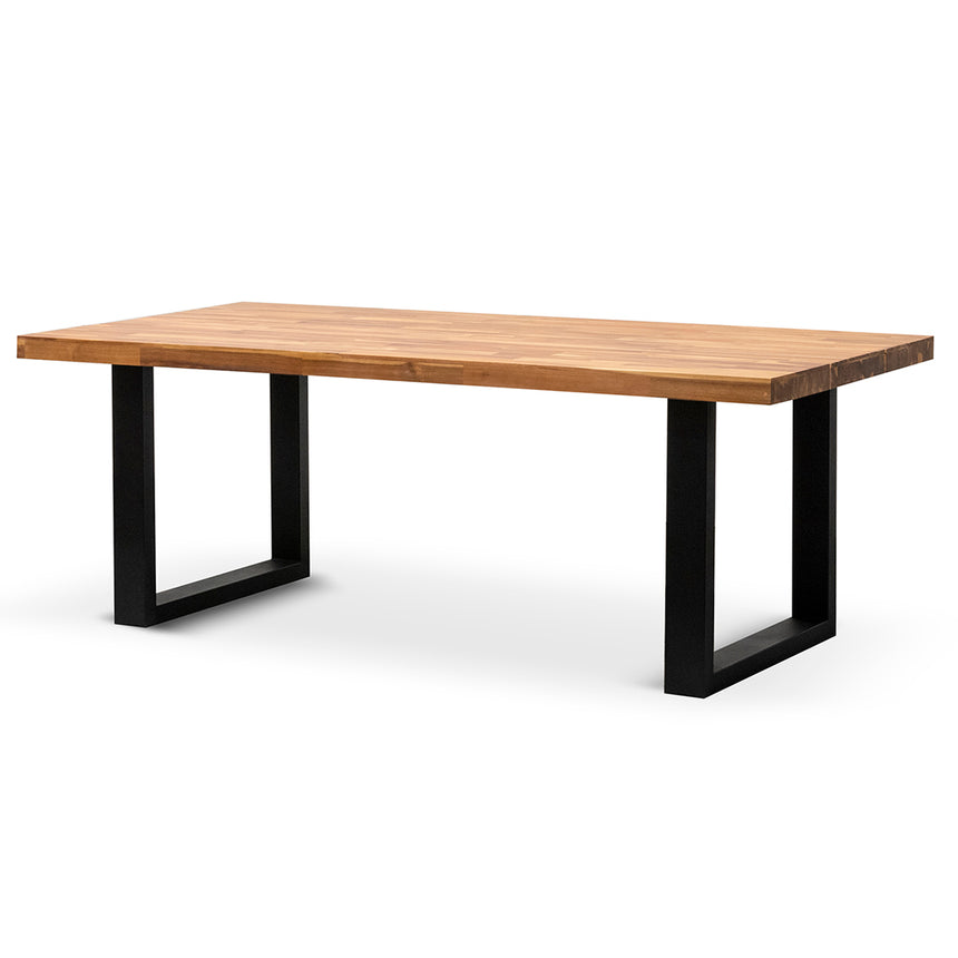 CDT6725-EM 2.1m Dining Table - Natural with Black Leg