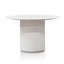 CDT6757-DW 1.2m Round Marble Dining Table - White