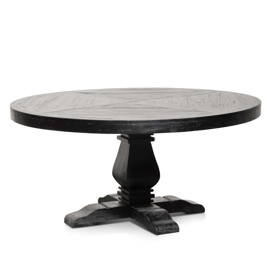 CDT6837 1.6m Round Dining Table - Full Black