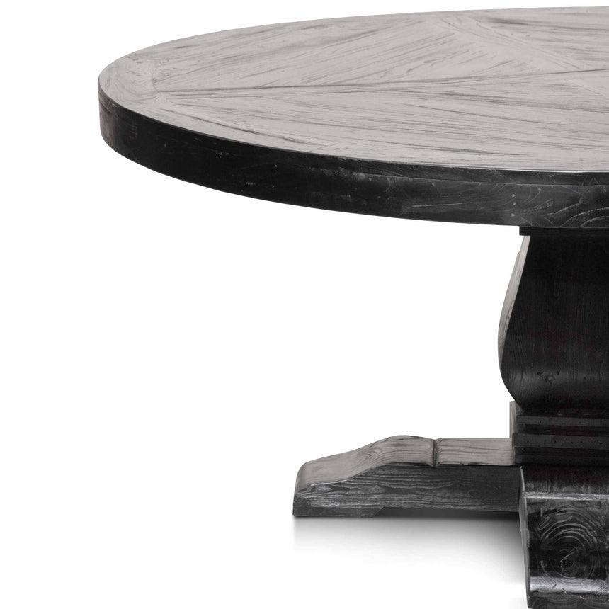 CDT6837 1.6m Round Dining Table - Full Black