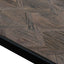 CDT6902-NI 140cm Console Table in Dark Natural - Black Frame