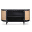 CDT6959-NI 1.7m Black Elm Sideboard - Rattan Doors