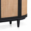 CDT6959-NI 1.7m Black Elm Sideboard - Rattan Doors