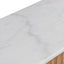 CDT6960-NI 1.6m White Marble Console Table - Natural