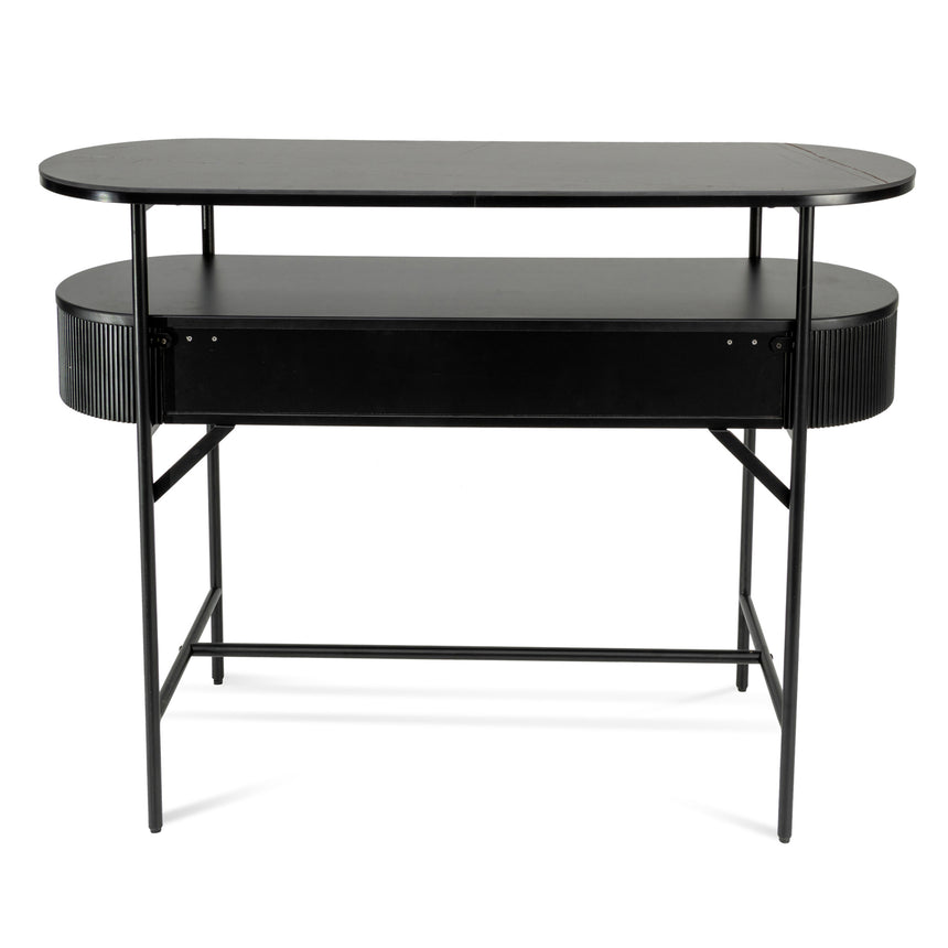 CDT6962-IG 1.2m Stone Top Console Table - Black