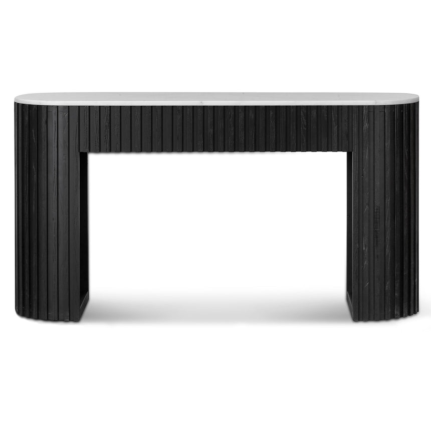 CDT6965-NI 1.6m White Marble Console Table - Black