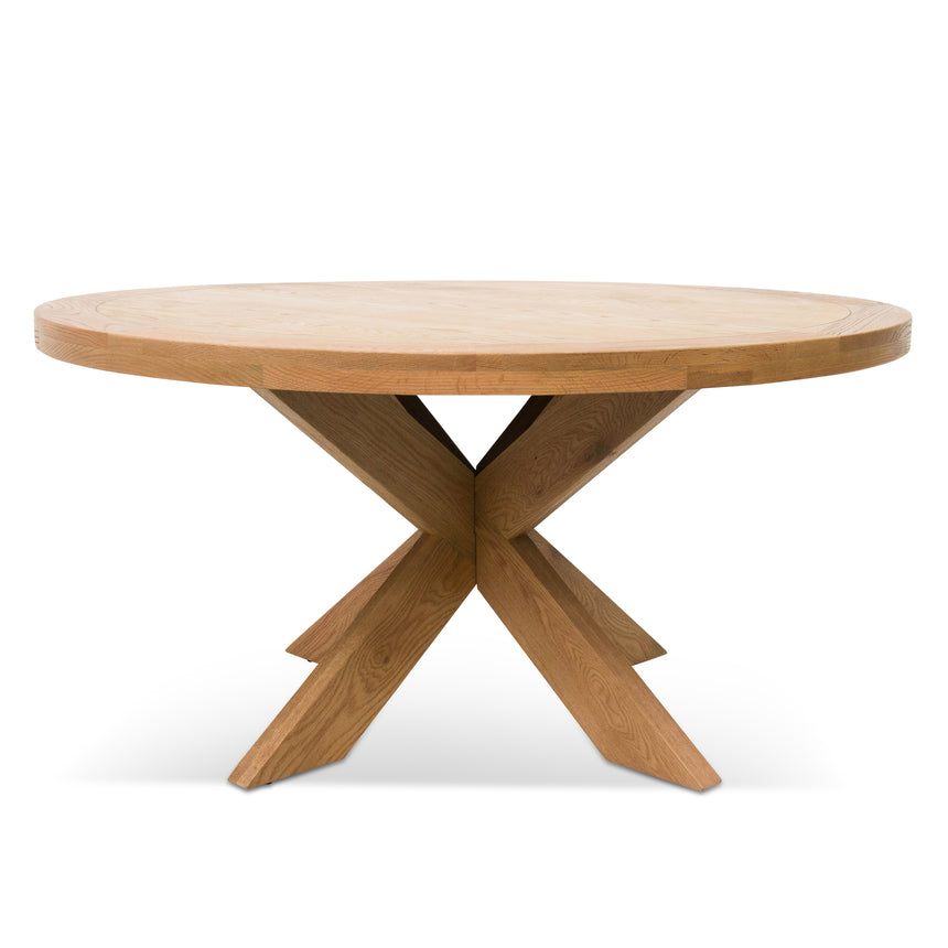 CDT6983-CH 1.5m Round Wooden Dining Table - Distress Natural