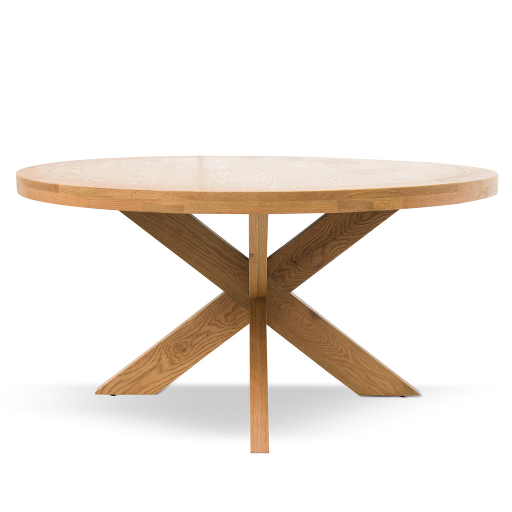 CDT6983-CH 1.5m Round Wooden Dining Table -... | Calibre Furniture