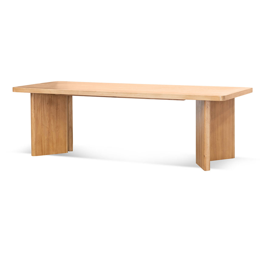 CDT2379 Elm Wood 2.4m Dining Table - Rustic Natural