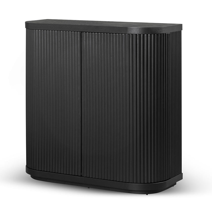 CDT8295-NI 150cm (H) Ash Curve Cabinet - Full Black