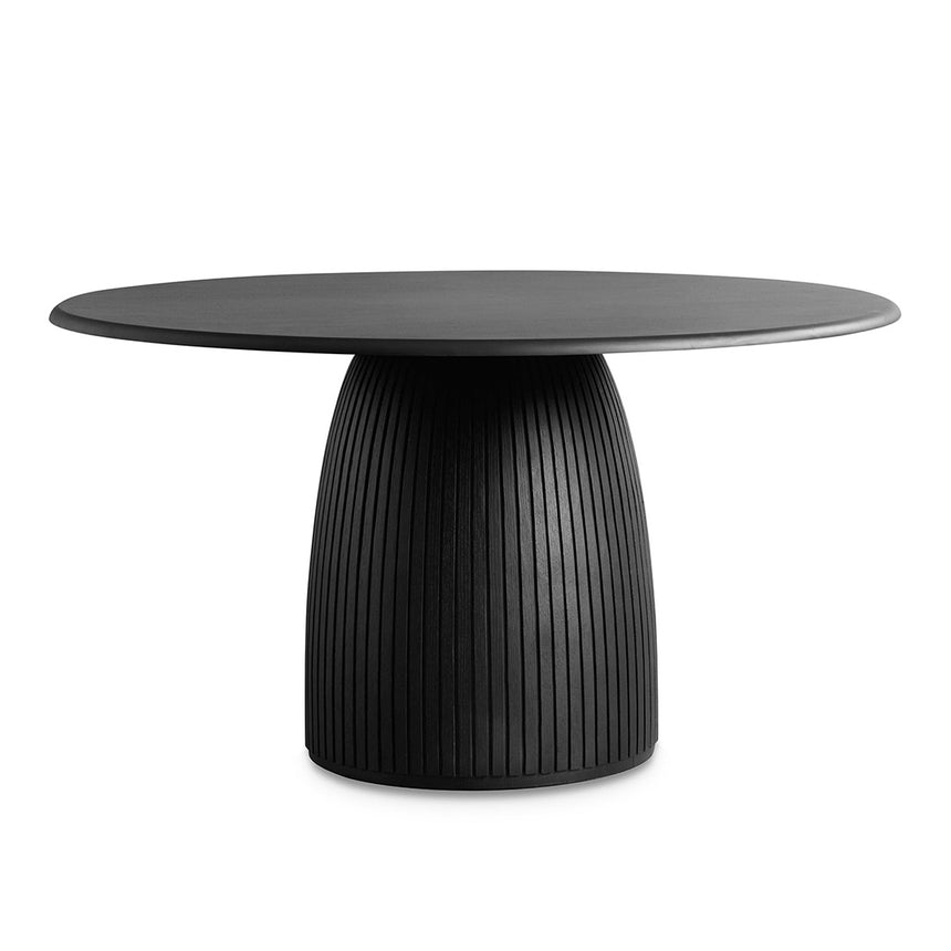 CDT8234-DW 1.4m Round Dining Table - Full Black