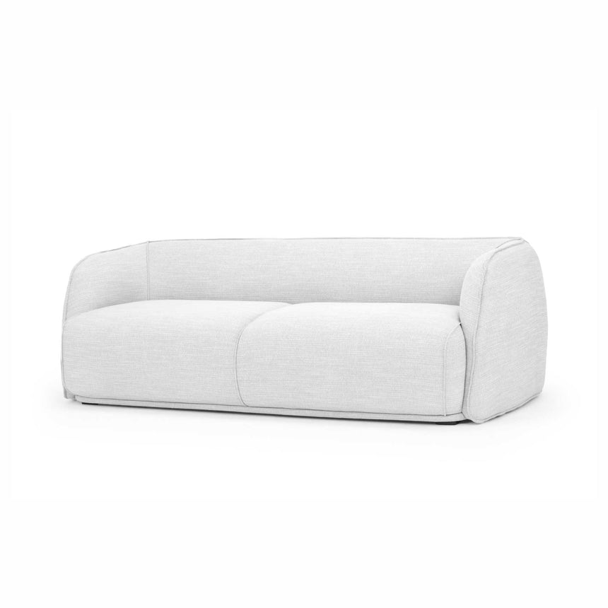 CLC2950-FA 3 Seater Fabric Sofa in Light Texture Grey – Black legs