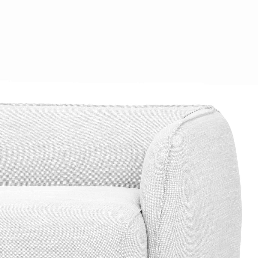 CLC2950-FA 3 Seater Fabric Sofa in Light Texture Grey – Black legs