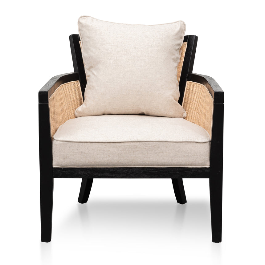 Black shop wicker armchair