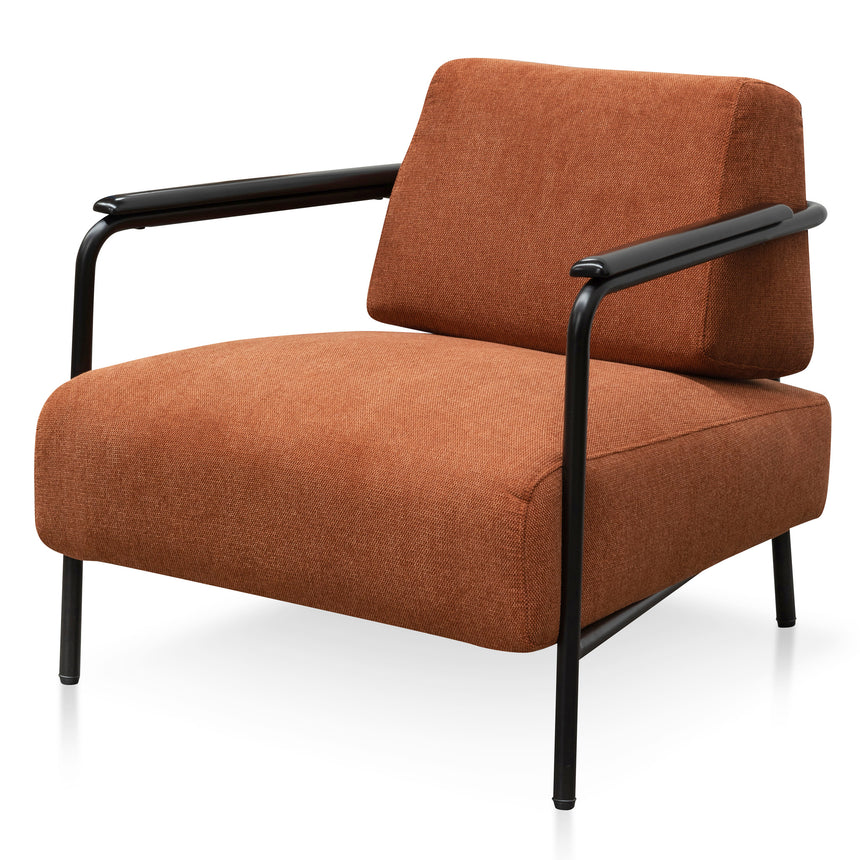 CLC6103-IG Fabric Armchair -  Burnt Orange - Black Legs