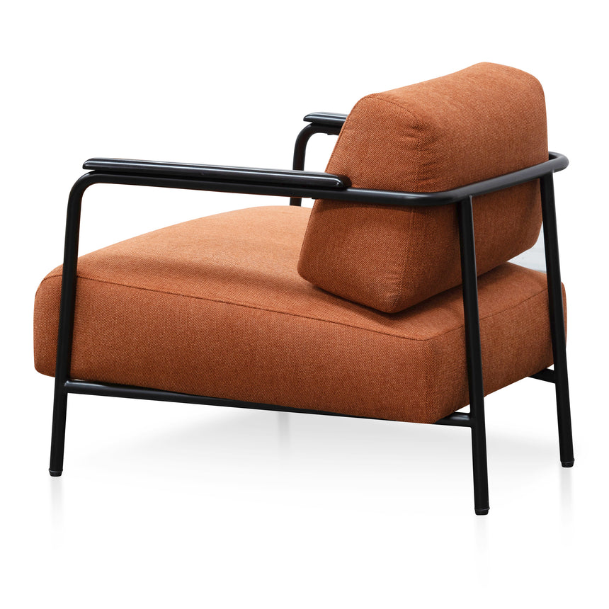 CLC6103-IG Fabric Armchair -  Burnt Orange - Black Legs