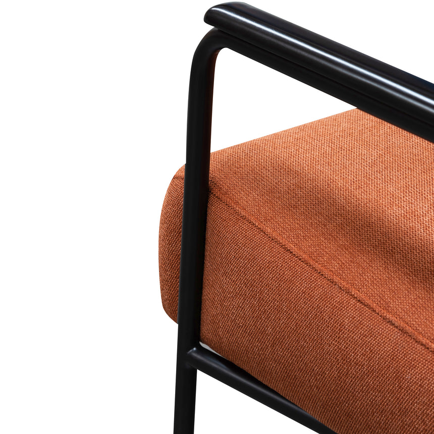 CLC6103-IG Fabric Armchair -  Burnt Orange - Black Legs
