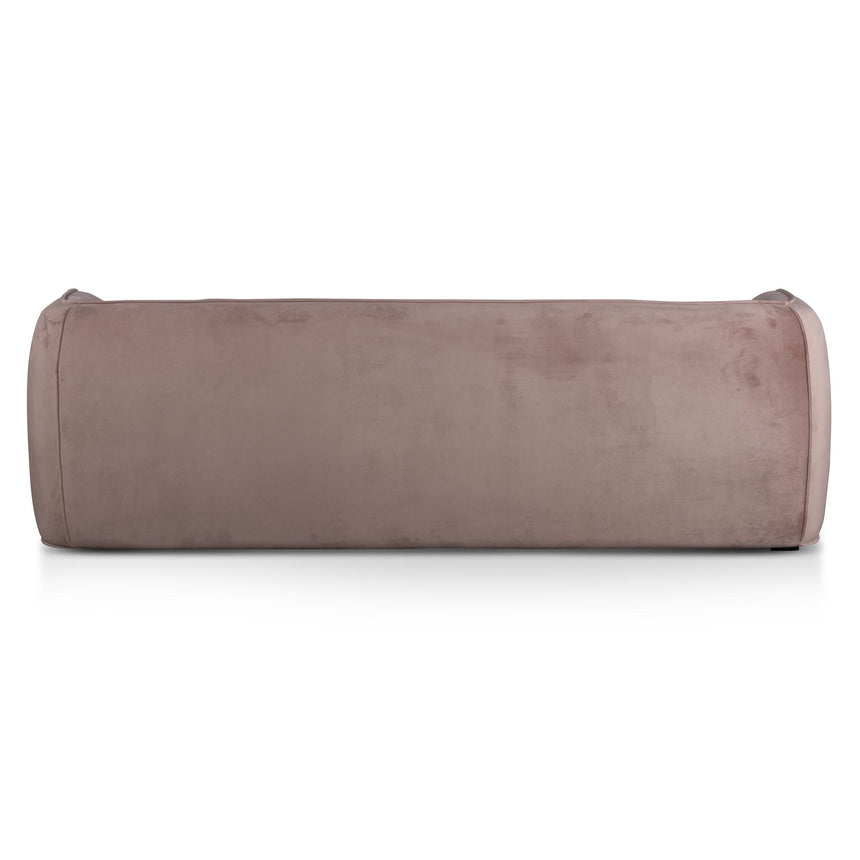 CLC6188 3 Seater Fabric Sofa - Blush with Black Leg