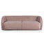 CLC6188 3 Seater Fabric Sofa - Blush with Black Leg