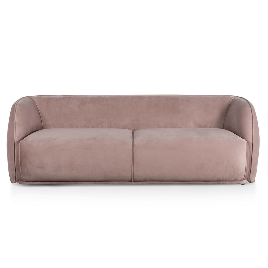 CLC6188 3 Seater Fabric Sofa - Blush with Black Leg