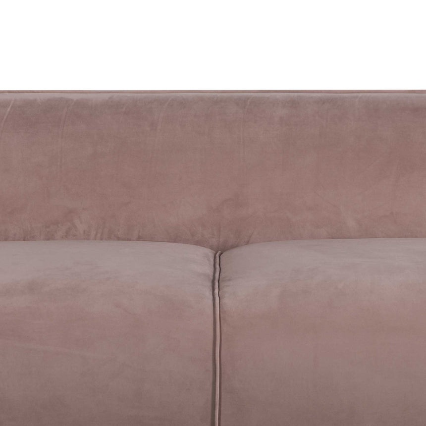 CLC6188 3 Seater Fabric Sofa - Blush with Black Leg
