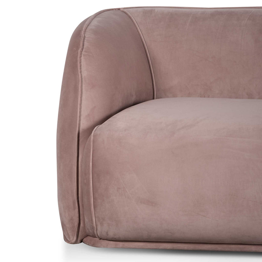 CLC6188 3 Seater Fabric Sofa - Blush with Black Leg
