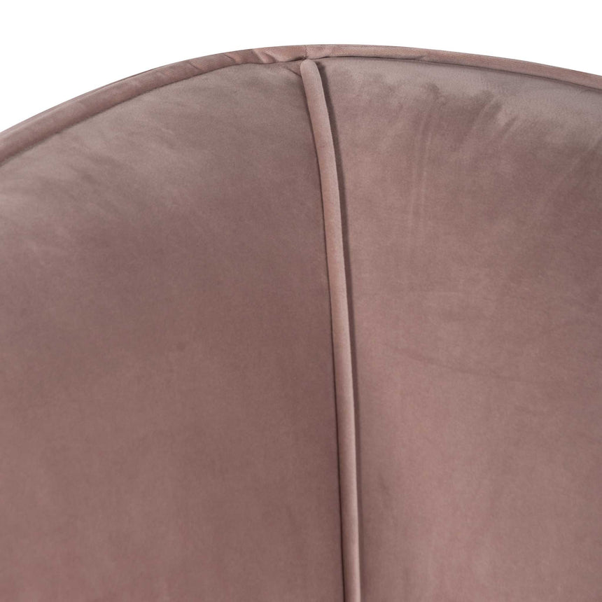CLC6188 3 Seater Fabric Sofa - Blush with Black Leg