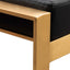 CLC6397-KS Black Velvet Ottoman - Gold Base