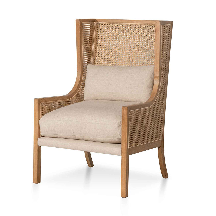 CLC6398-CH Wingback Rattan Armchair - Distress Natural - Sand White